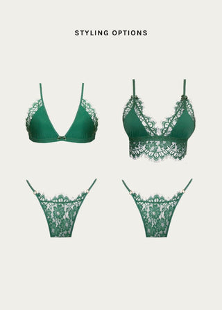 Strappy Thong "Poison Ivy", Green | Lioa Lingerie Strappy Thong "Poison Ivy", Green | Lioa Lingerie