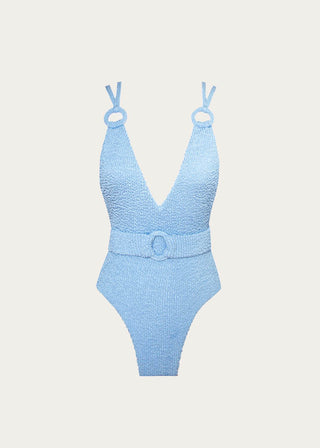 Kythira Low-Back Badeanzug | Blau