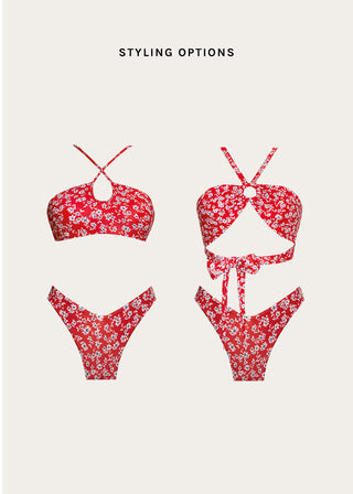 Nazaré Brazilian Bikini Bottom | Red
