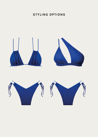 Portofino Strappy Bikini Höschen | Blau