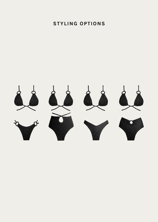 Saint-Tropez Triangle Bikini | Black