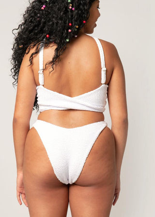 Nazaré Brazilian Bikini Bottom | White