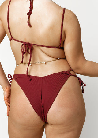 cheeky bikini bottom on curvy woman