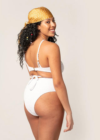 Paros High-Rise Bikini Bottom | White