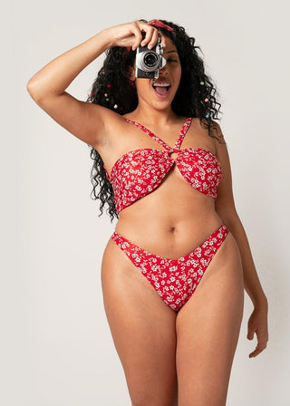 Nazaré Brazilian Bikini Bottom | Red